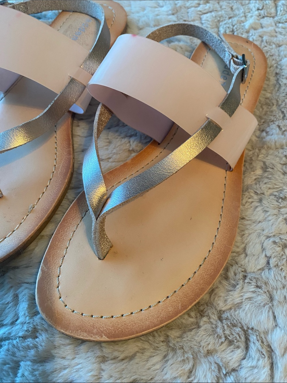 🌸 Madden Girl Blush and Rose Gold Open-Toe Strap Sandals - Picture 7 of 11